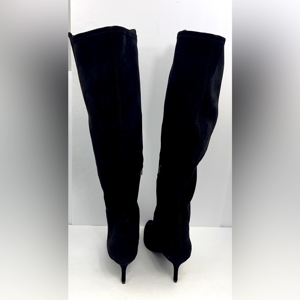 CHARLES BY CHARLES DAVID, TALL CHIC BOOTS, BLACK “TEXTILE”, SIZE 12M - Picture 3 of 12